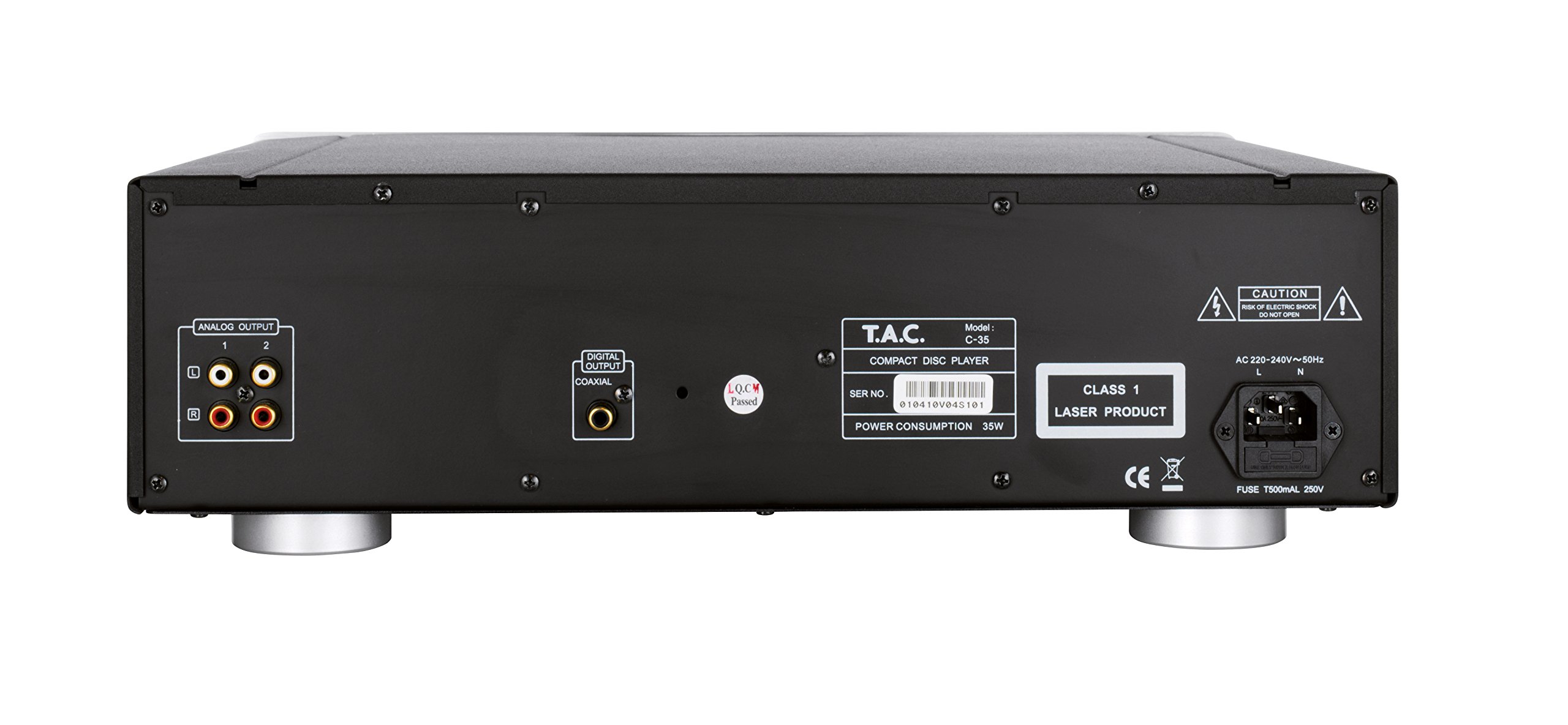 T.A.C. C-35 Röhren CD-Player, Wiedergabe von Audio-CD/HD-CD, integrierter Burr Brown D/A-Wandler, Aluminium-Gehäuse, Fernbedienung, Silber