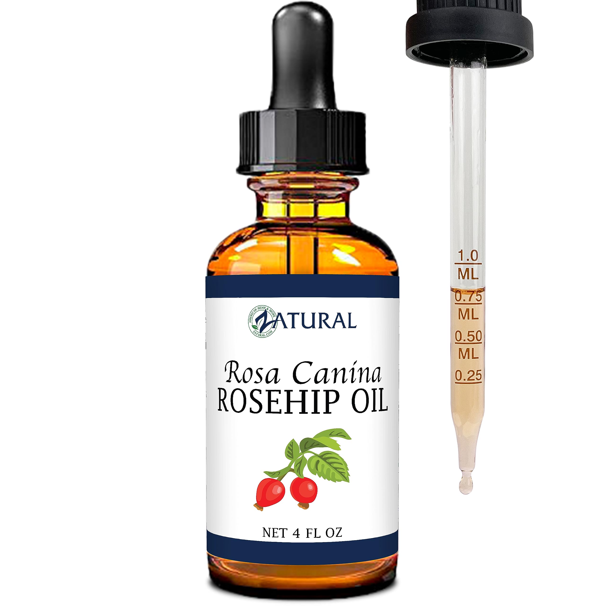ROSA CANINA - Organic Rosehip Oil for Face, Nails, Hair and Skin - Cold Pressed Rose Hip Oil (4 oz)