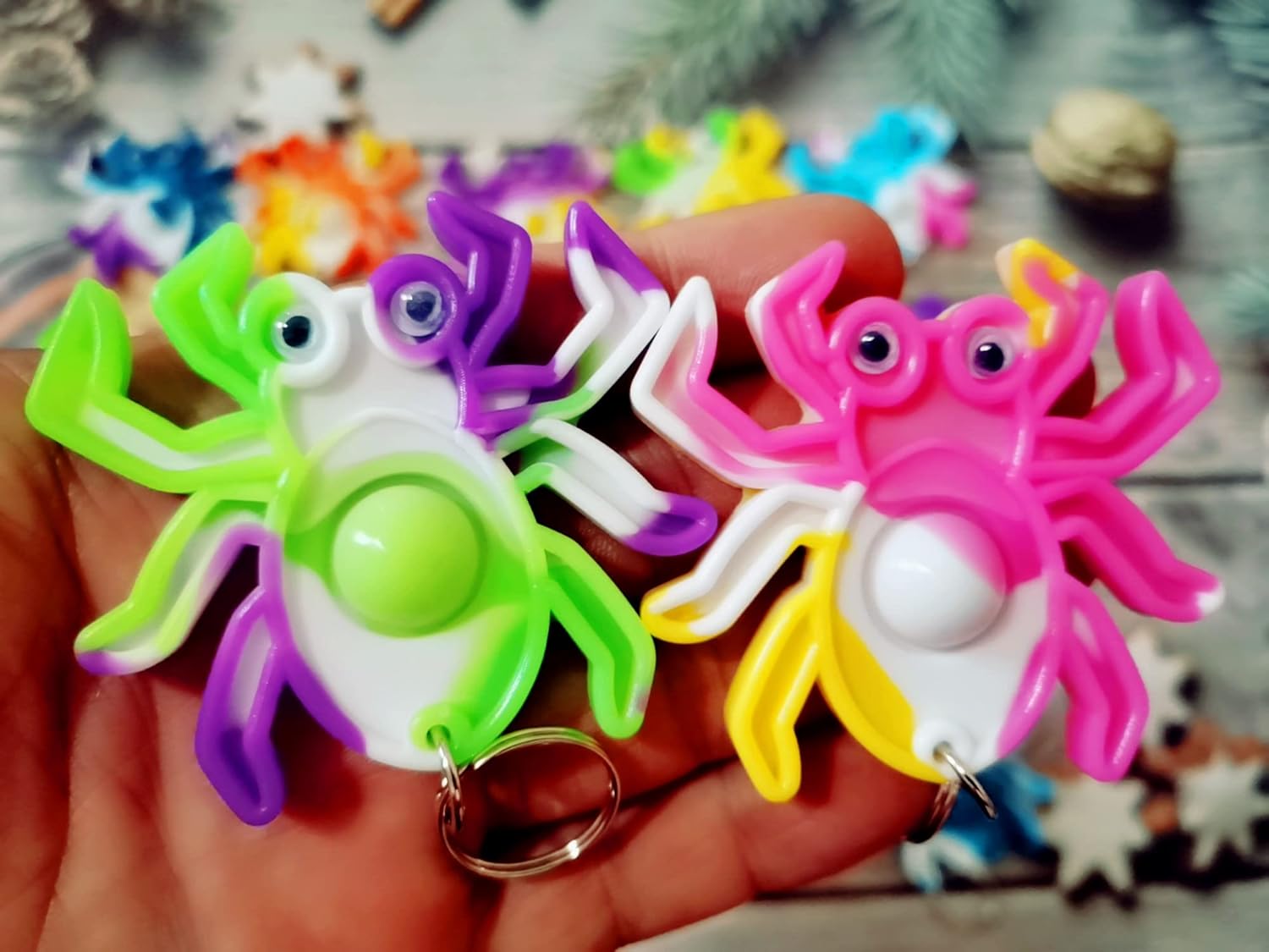20 Packs Bulk Halloween Spider Fidget Mini Pop for Adult Kids Party Favors and Classroom Students Gifts