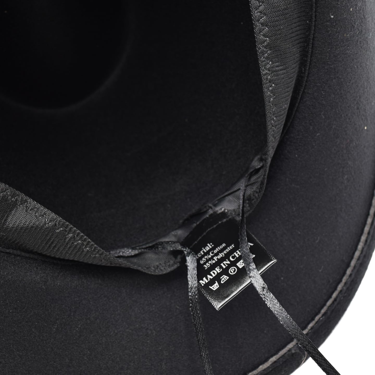 Cappello da cowgirl western a tesa larga con fibbia e cintura in feltro