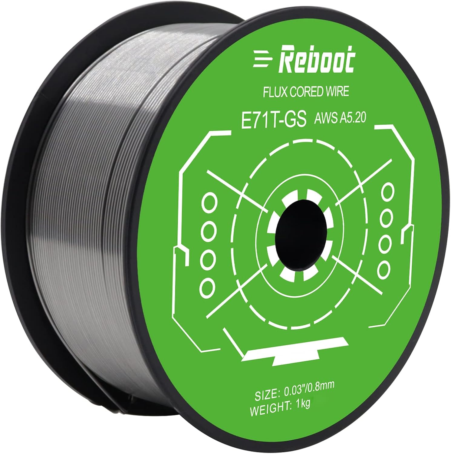 Reboot Flux cored Wire 0.8MM Welding Wire 1KG E71TGS Without Gas