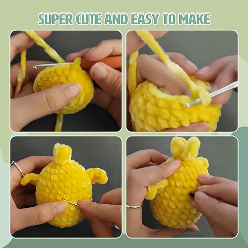 Miniatura 7 de Kit de ganchillo para principiantes, kit de inicio de ganchillo con tutoriales en video paso a paso e hilos, kit de tejido de ganchillo para