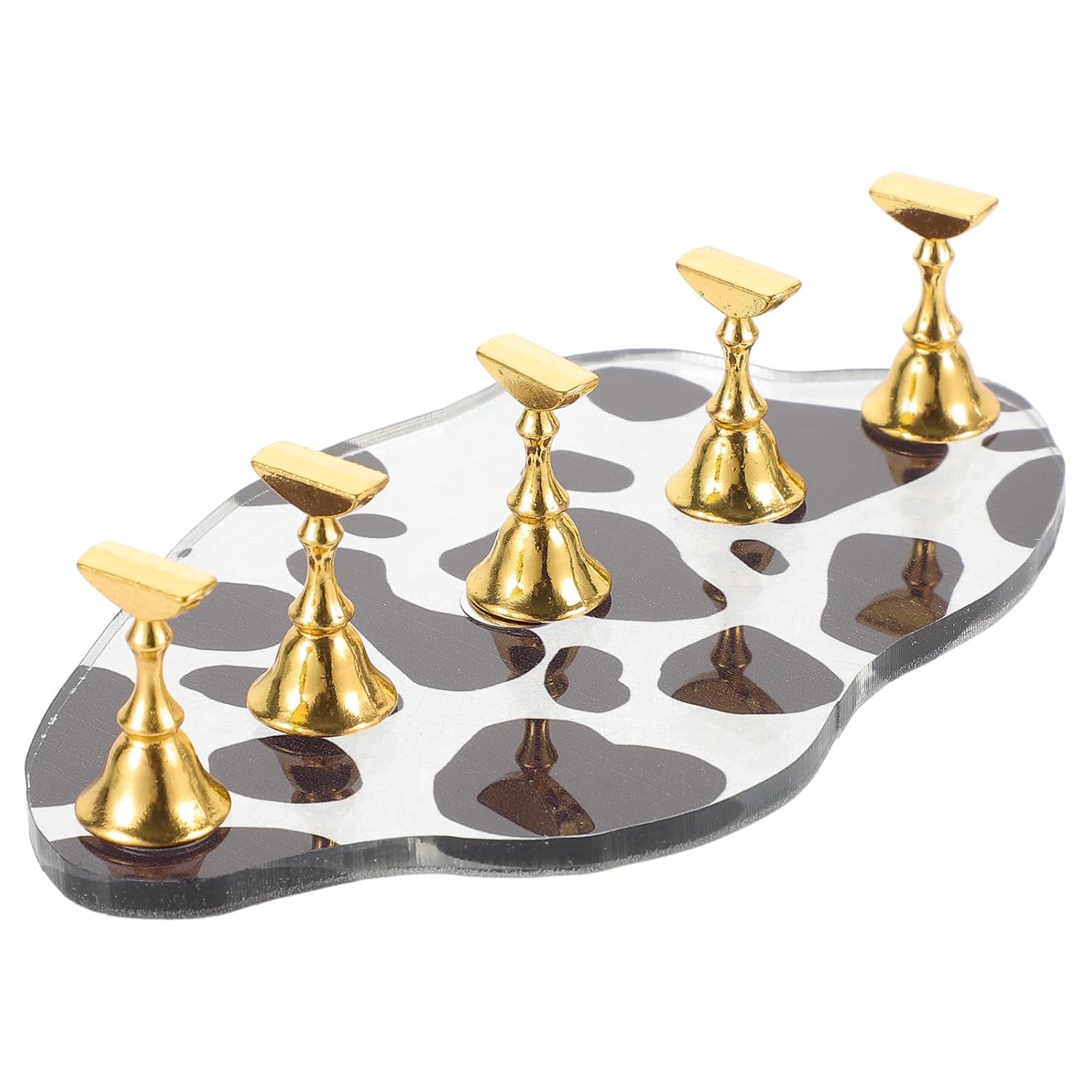 Nail Art Practice Stand 2 Sets Acrylic with Base for Fake Nail Tips | Stable Support for Salon Use and Creative Presentation, Easy to Install, Dismantle, Carry, and Store
