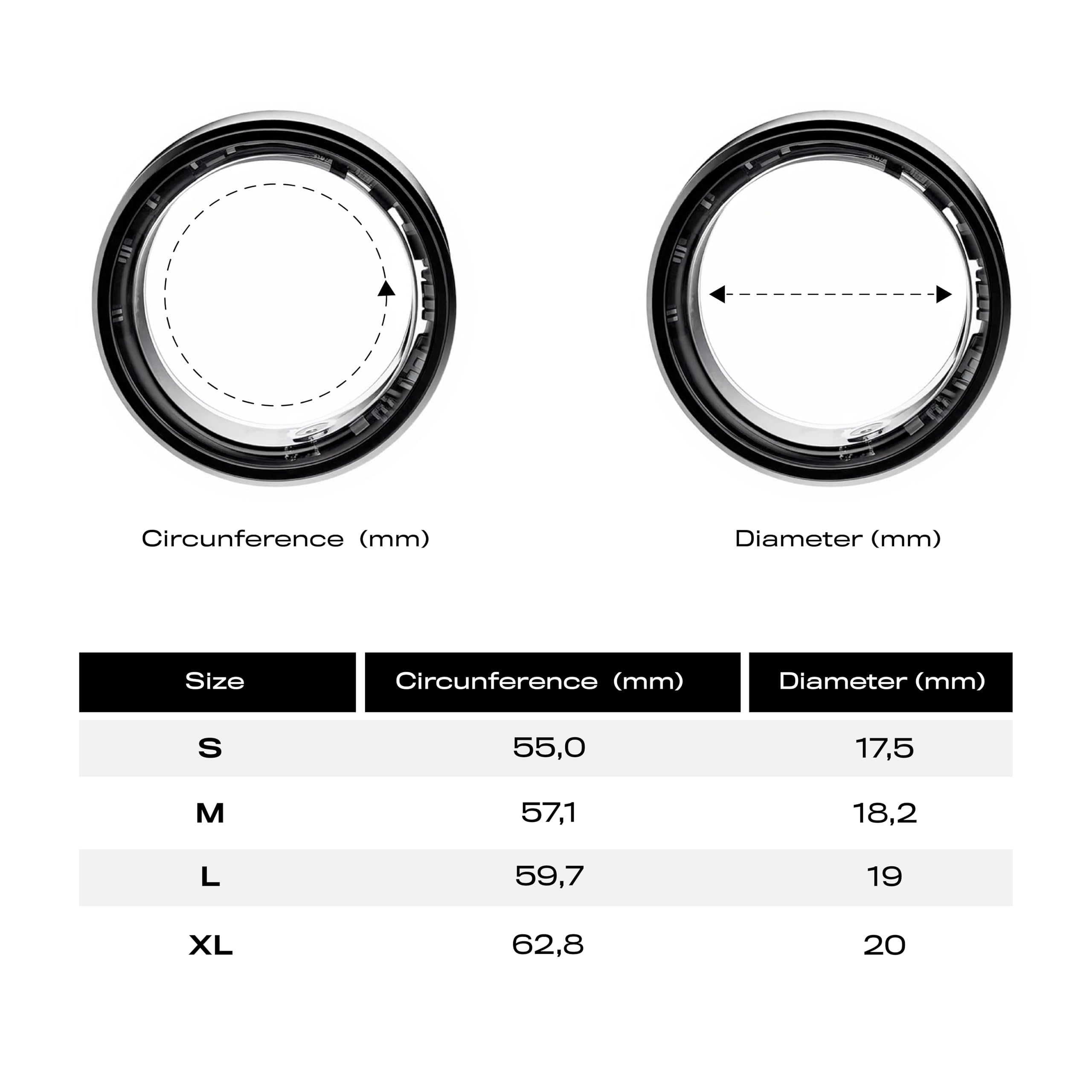Energy Sistem Smart Ring - Talla M- Anillo Inteligente con monitorización de Salud y sueño, Seguimiento de la Actividad física, Resistencia IP68 y hasta 9 días de Uso Normal.
