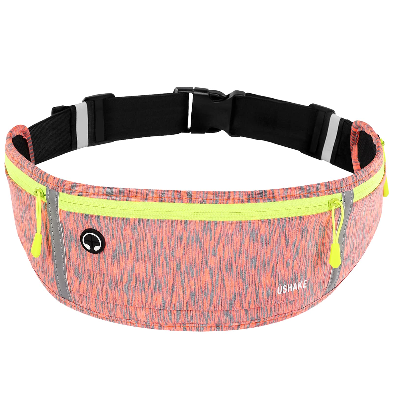 USHAKE Slim Running Belt, Bounce Free Fanny Pack Phone Holder