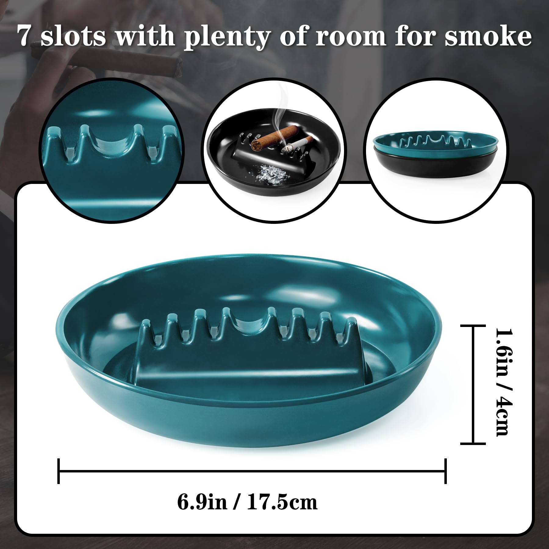 Amazon.co.jp: Grovind アッシュトレイ たばこ&葉巻用 7インチ Lサイズ