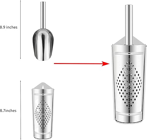 Miniatura 2 de Cuchara de hielo de acero inoxidable con soporte magnético para máquina de hielo, congelador de cocina o refrigerador, gran accesorio para