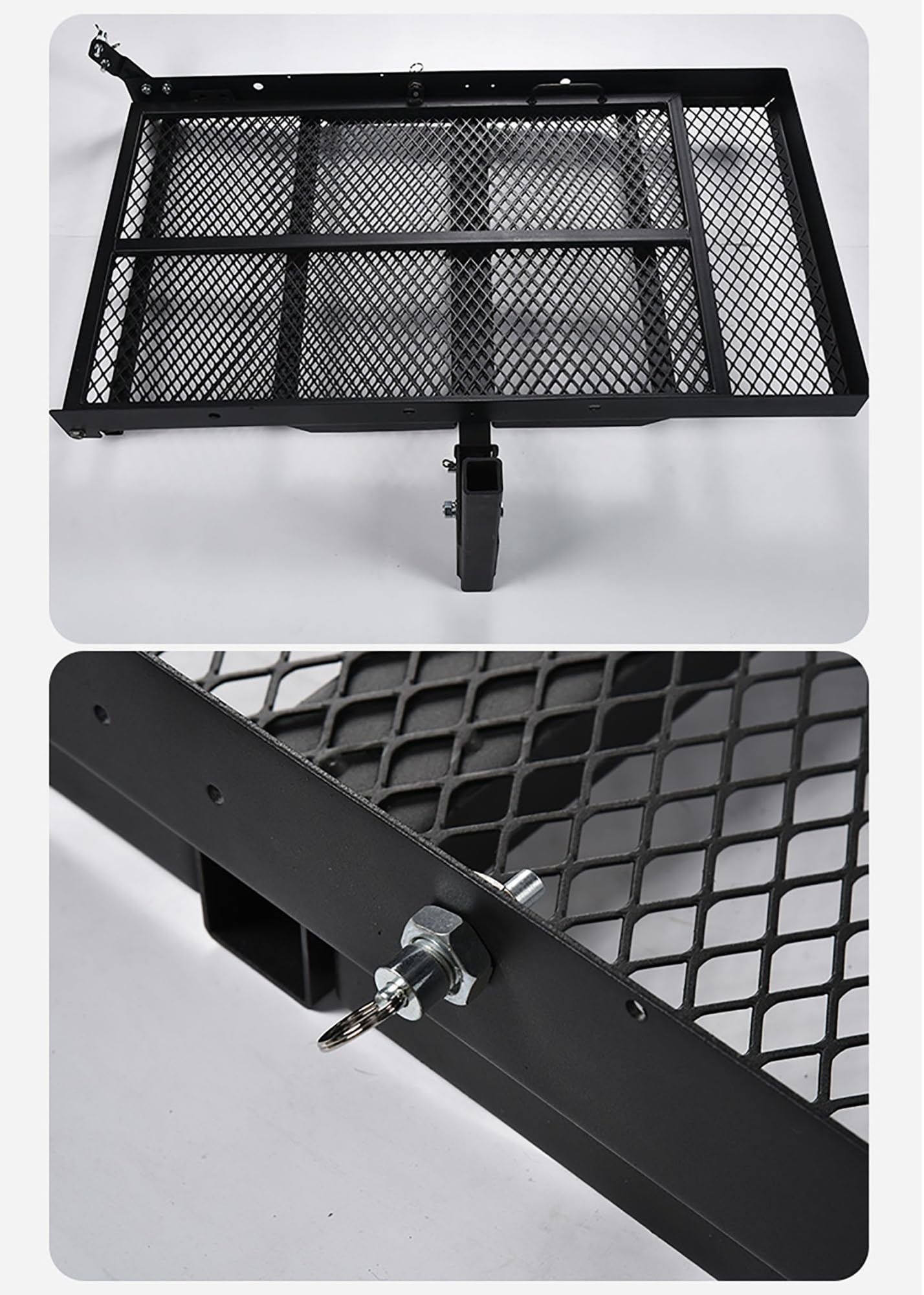 Portaequipaje de Carga, Capacidad de 226 kg/500 LB, Canasta de Equipaje Resistente para SUV, camión, Remolque, portaequipaje Trasero con diseño Plegable