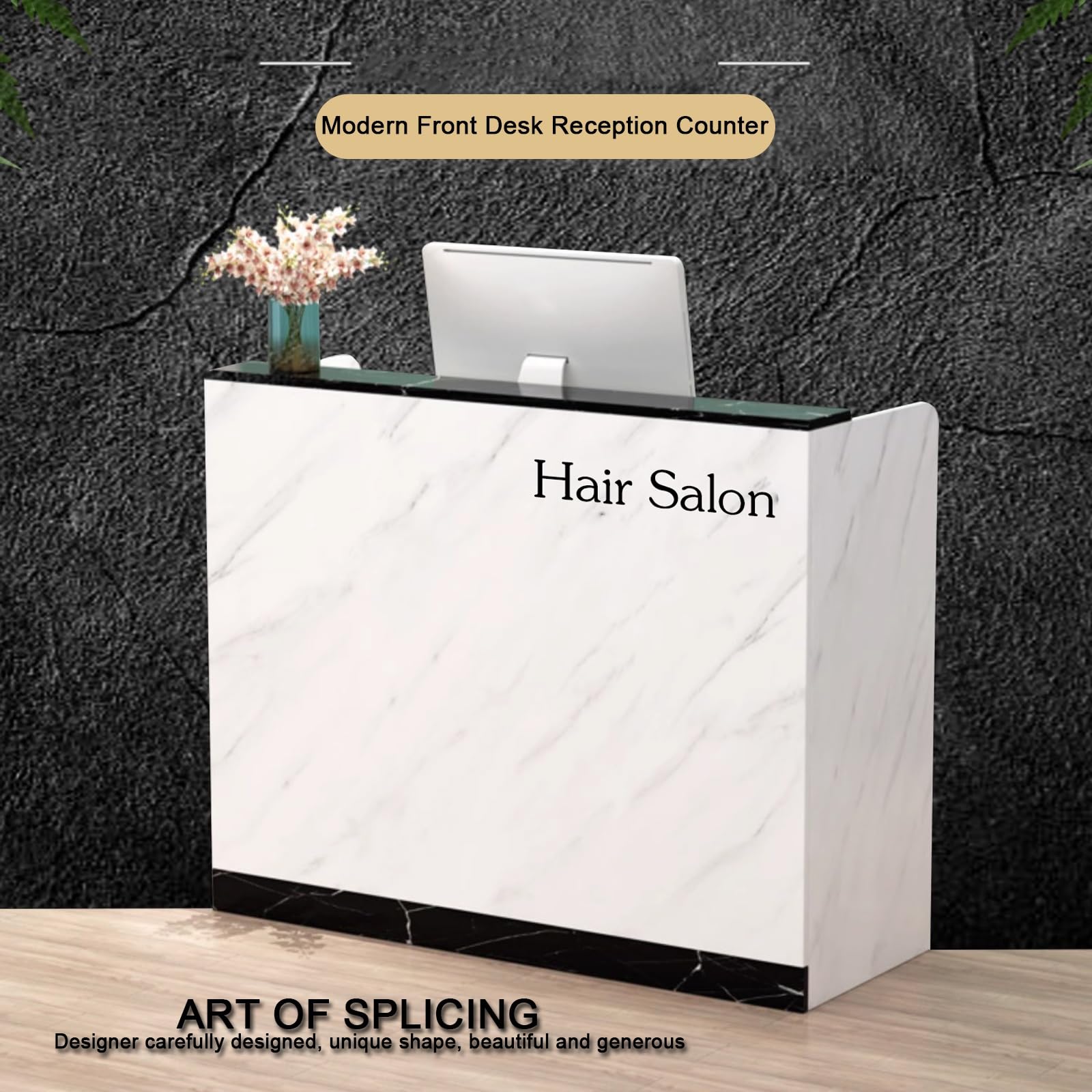 Elegante tavolo da reception moderno per salone e ufficio, design contemporaneo resistente e funzionale, lunghezza 100 x larghezza 40 cm, ideale per aziende