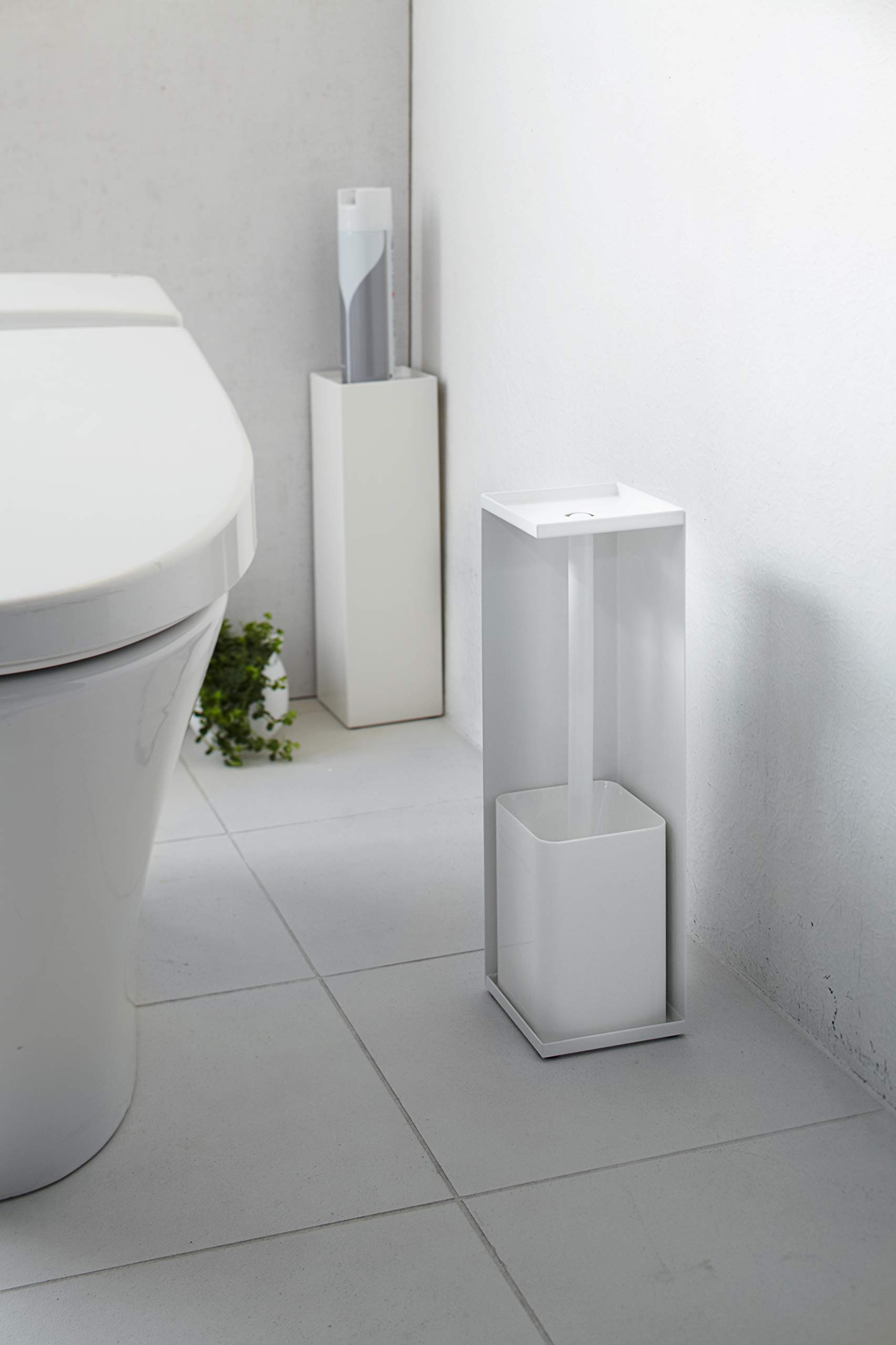 YAMAZAKI home Support de rangement pour papier toilette en acier, noir, taille unique