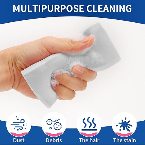 Miniatura 7 de Paquete de 4 esponjas húmedas limpias, cepillo de limpieza de esponja, esponja raspadora para limpiar persianas venecianas y de madera, rejillas de