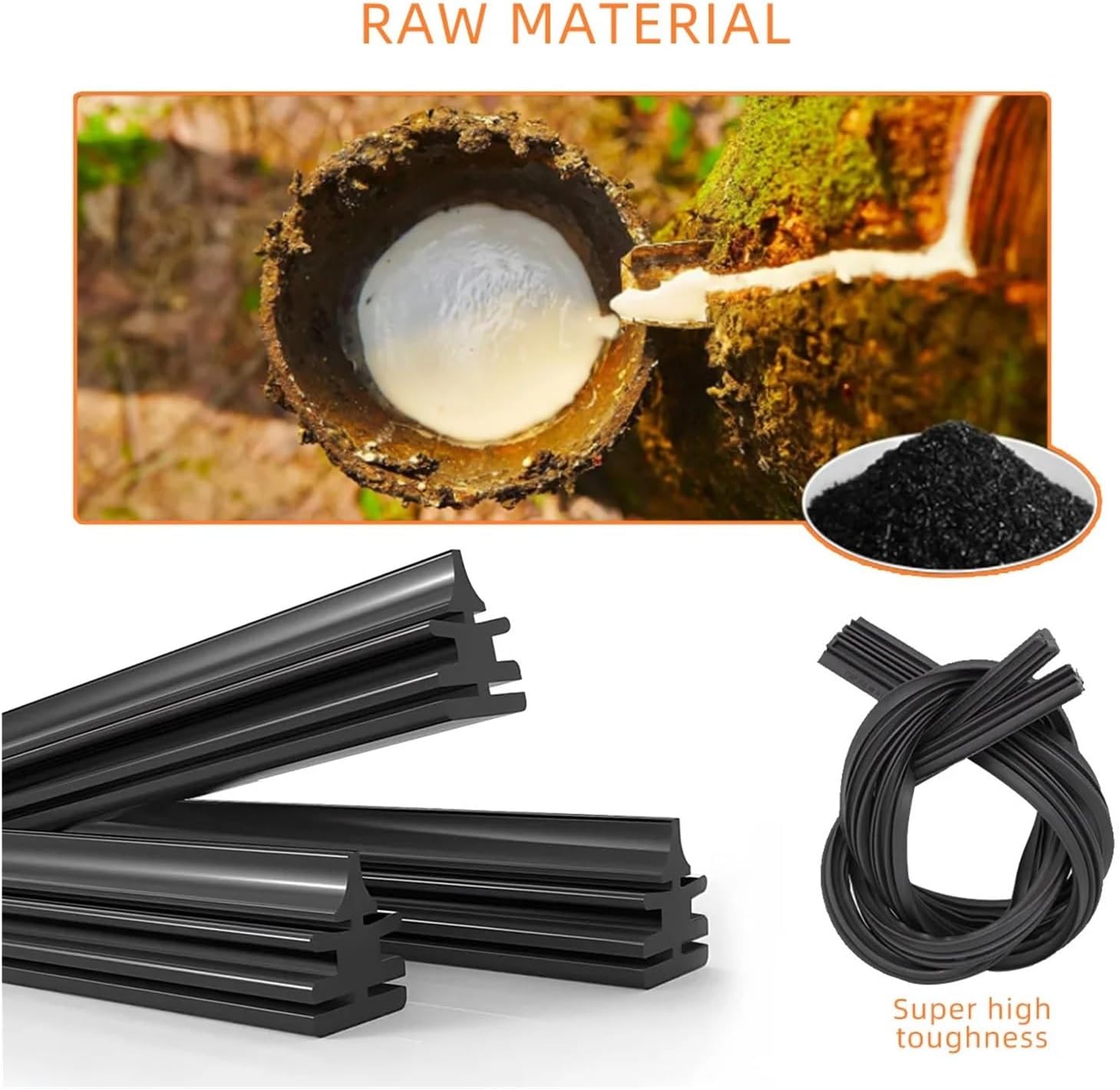 Car Wiper Blades Car Windshield Rubber Strip Wiper 6mm Car Wiper Blade 14 "16" 17 "18" 19 "20" 21 "22" 24 "26" 28 "30" 32 "wiper Accessories ﻿(20inch)