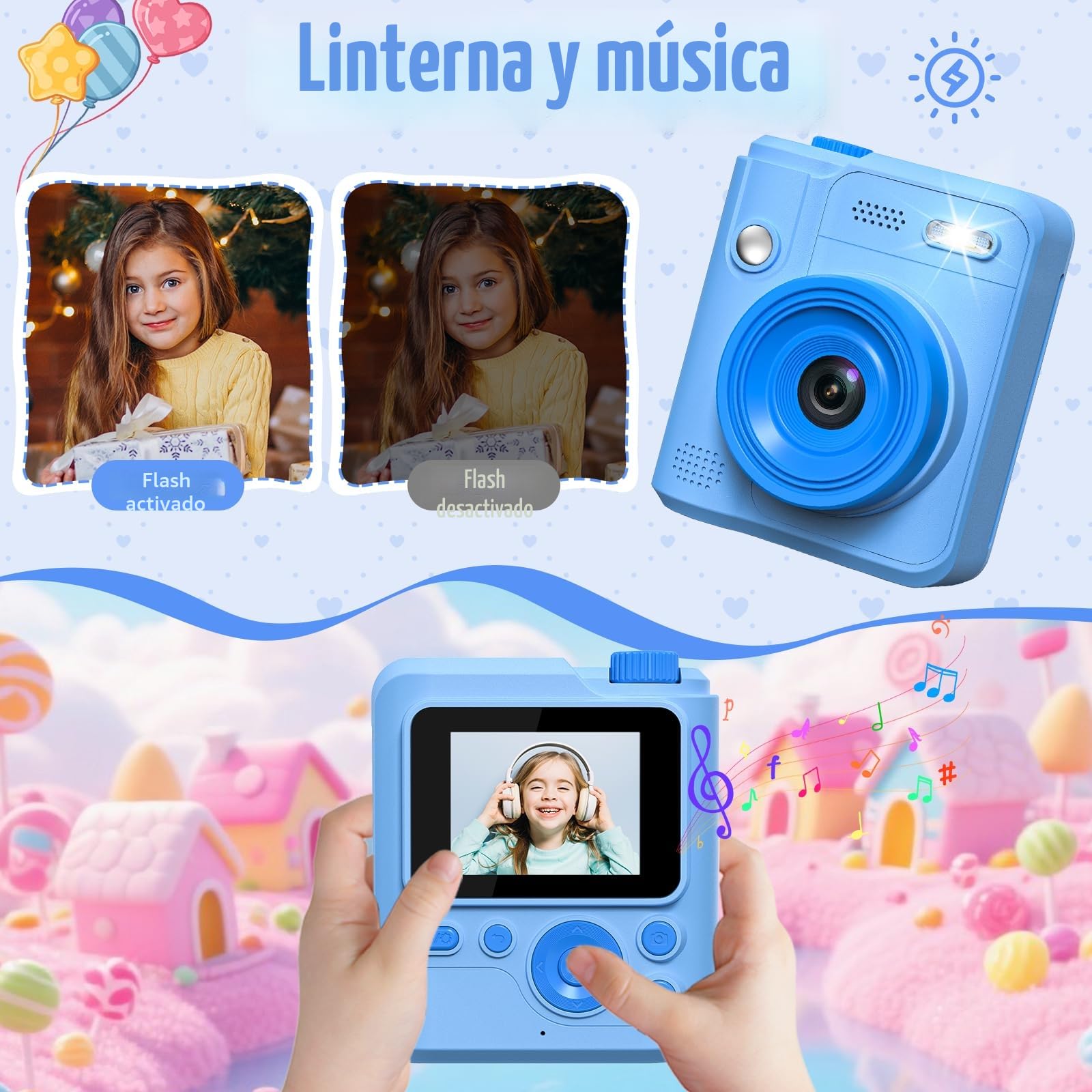 Gofunly Camara Fotos Infantil Instantanea con 32G Tarjeta & Papel de Foto