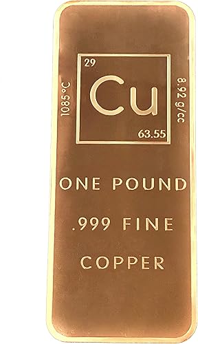 Miniatura 7 de 1 libra de cobre puro 999 con diseño de elementos metales únicos