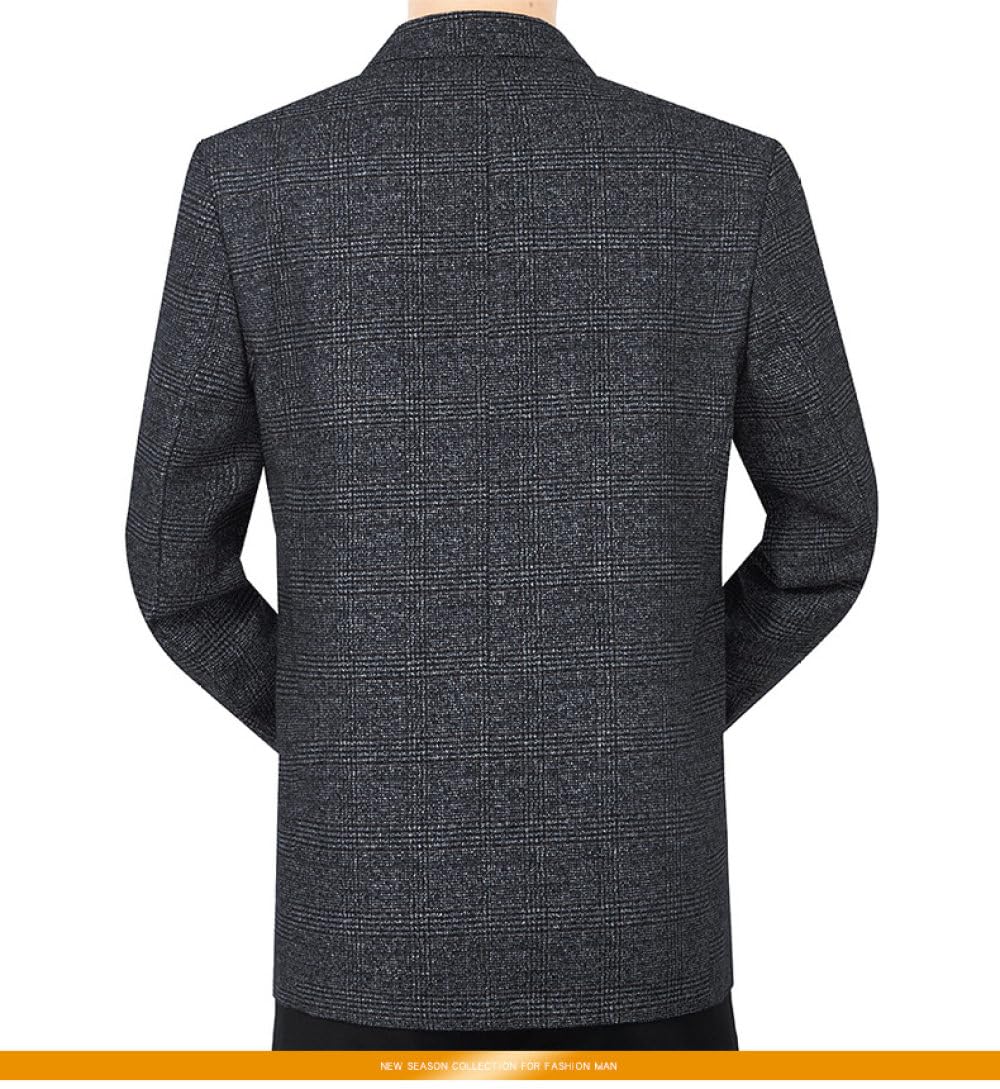 Männer Blazer, Herren-Blazer Mit Karomuster, Normale Passform, 2 Knöpfe, Leicht, Sportanzug, Mäntel, Jacken, Kariert, Freizeitjacke, Oberteile, Einreihig, Formelle Business-Anzugjacken