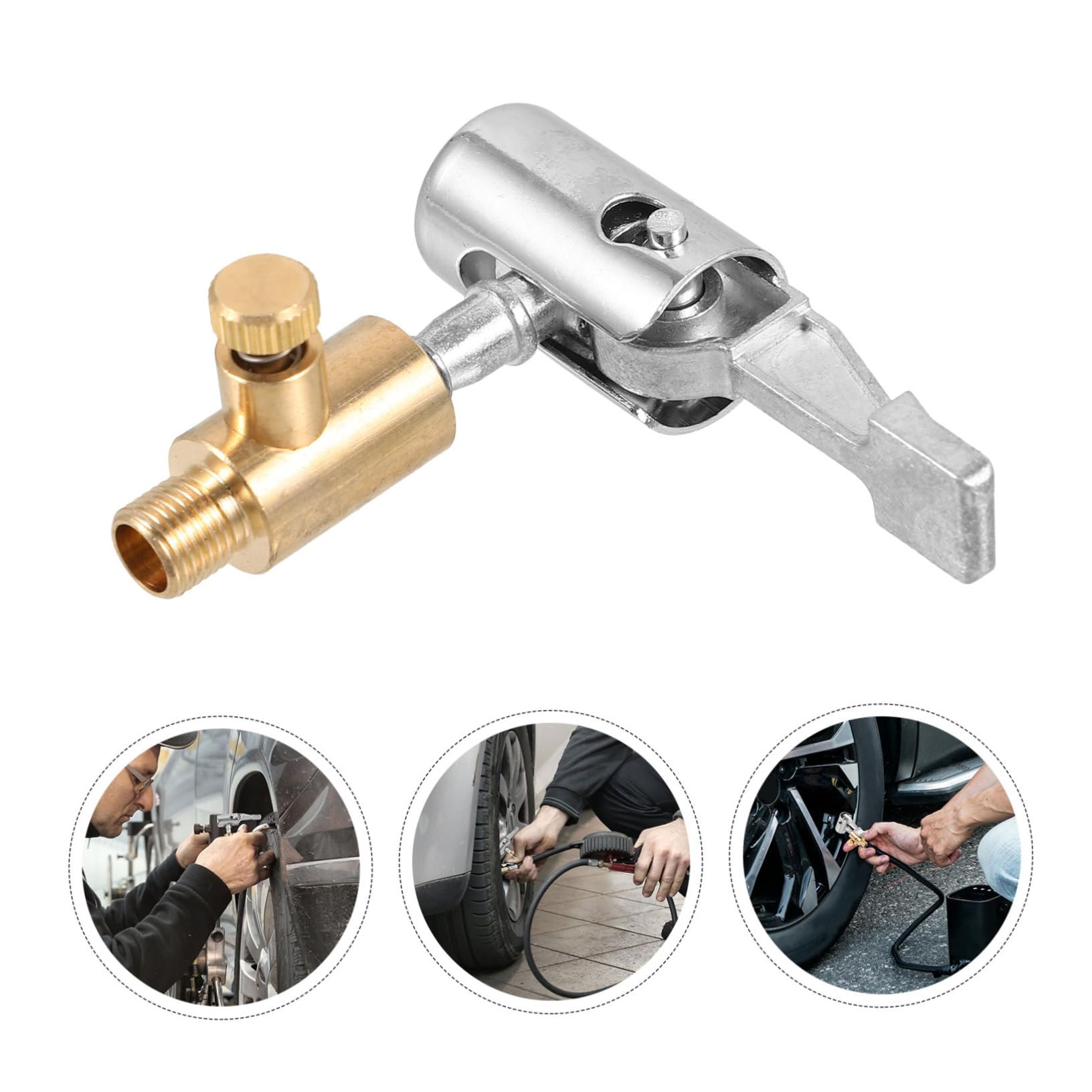 Gatuida 10piezas Inflador De Neumáticos Conector Rápido y Función De Desinflado Accesorio De Coche para Mantener La Presión Adecuada Ruedas Compatible Neumáticos De Coche Moto y