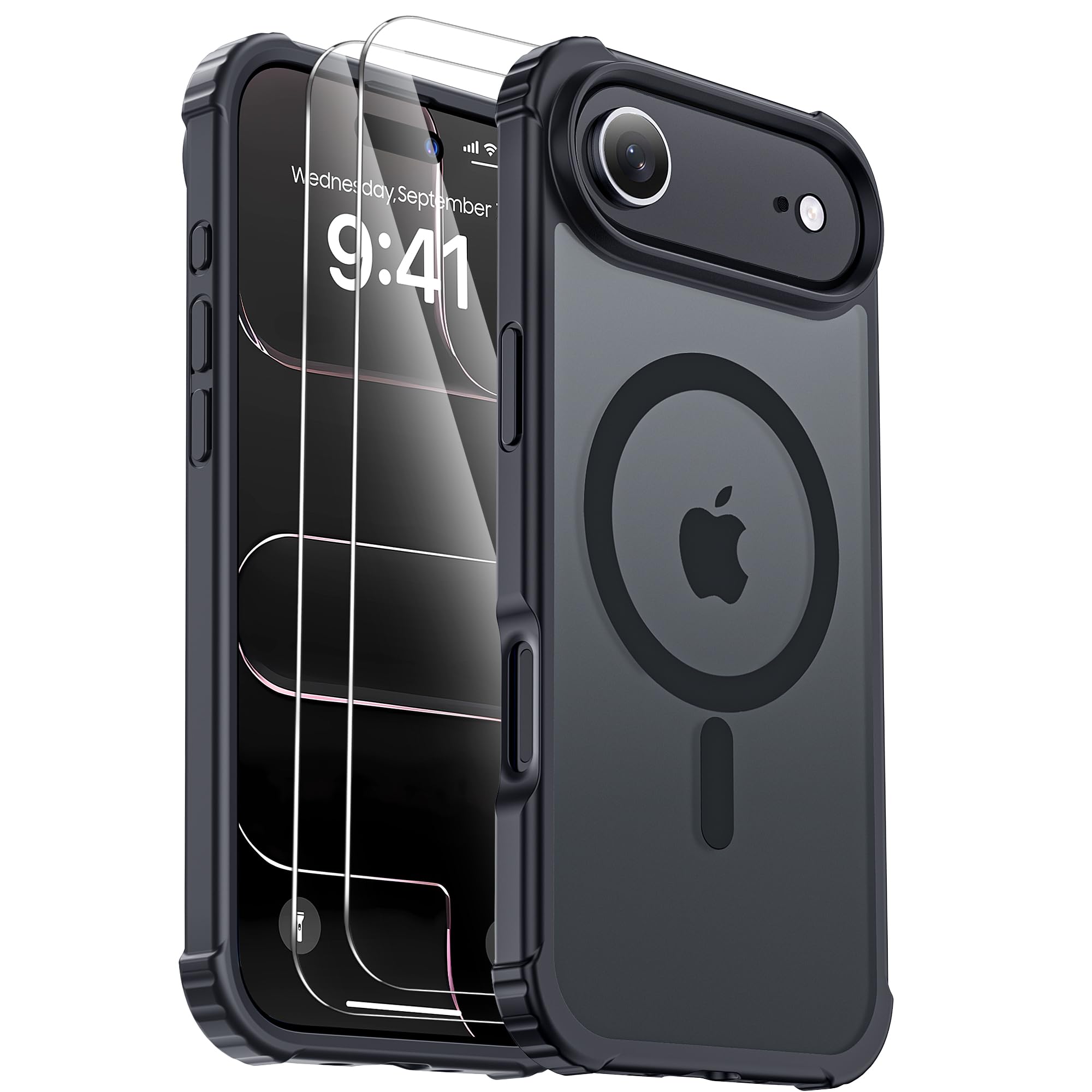for iPhone Air Case Compatible with MagSafe 2X Screen Protectors Military Grade Drop Tested Heavy Duty Magnetic Phone