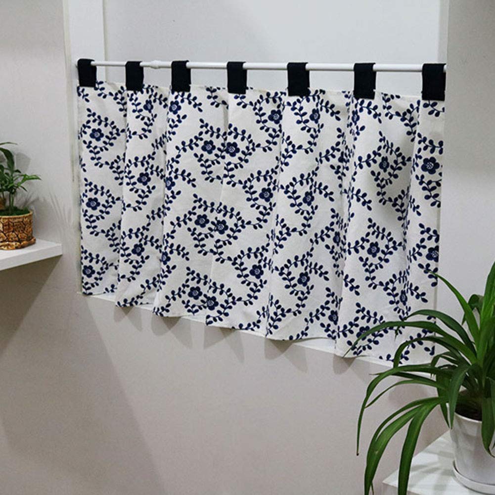 Cortina corta de algodón OKUOKA para ventanas pequeñas de cocina y dormitorio
