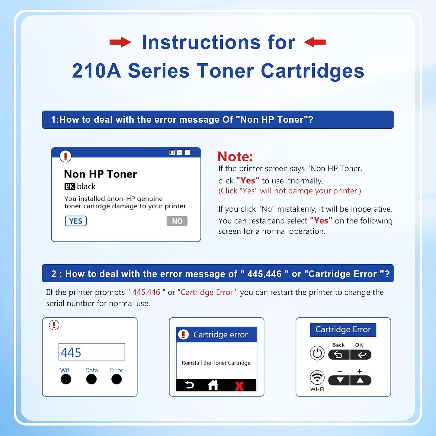 210A Toner Cartridges 4 Pack 4301fdw Replacement for HP 210A 210X 210 W2100A W2100X | Work for Color Pro MFP 4201dn 4201dw 4301fdn 4301dw 4301fdw Printers, Black Cyan Magenta Yellow (with Chip)