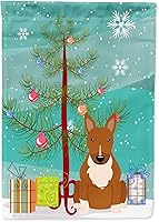 Vista 566 de Caroline's Treasures BB4243GF Bandera de jardín con texto en inglés «Merry Christmas» con texto en inglés «Merry Christmas», bandera decorativa