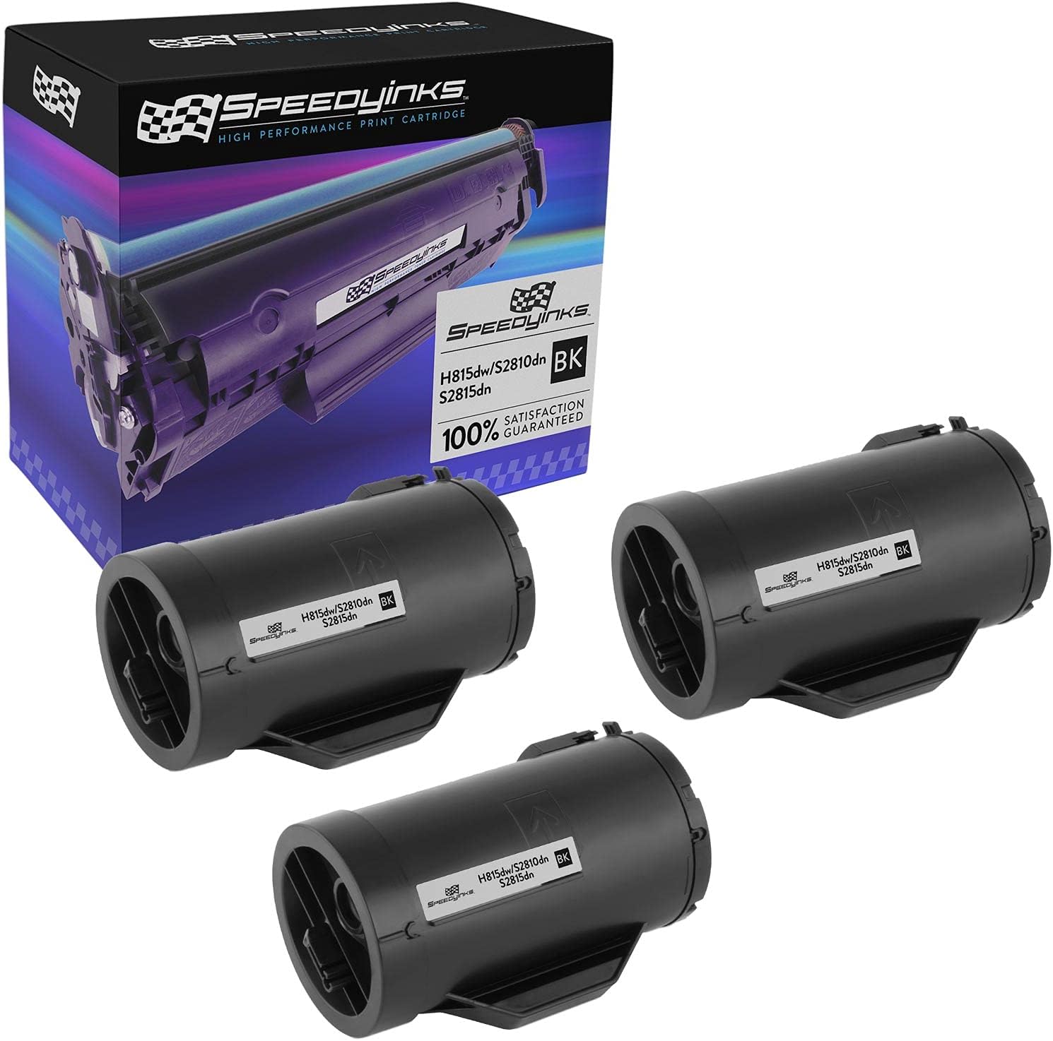 Speedy Inks Compatible Toner Cartridge Replacement for Dell 593BBML F9G3N (Black, 3-Pack)