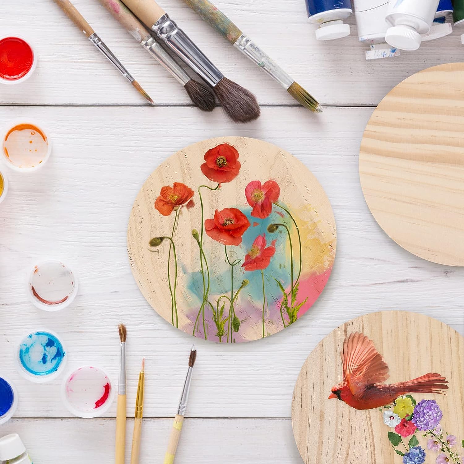 Belle Vous Houten Onbewerkt Houten Cirkels (6 Pak) - 40 cm - 2,5 mm Dik Standaard Houten Schijven - Uitsnedes voor Hobby, Onderzetters, Huisdecoraties & Ornamenten Belle Vous Houten Onbewerkt Houten Cirkels (6 Pak) - 40 cm - 2,5 mm Dik Standaard Houten Schijven - Uitsnedes voor Hobby, Onderzetters, Huisdecoraties & Ornamenten