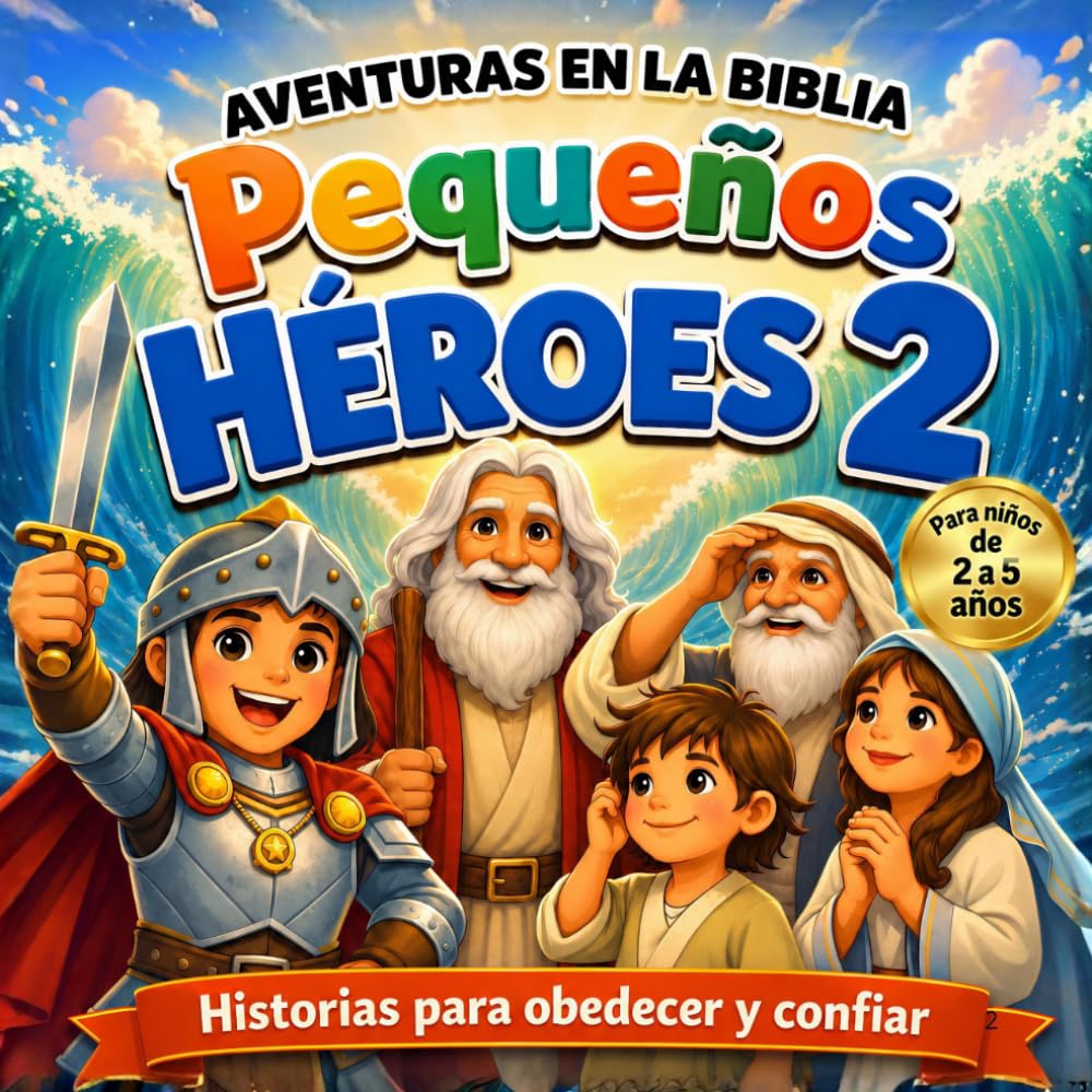 Aventuras en la Biblia: Pequeños Héroes 2: Historias bíblicas para niños sobre fe, valentía y confianza en Dios (Historias de la biblia para niños pequeños)