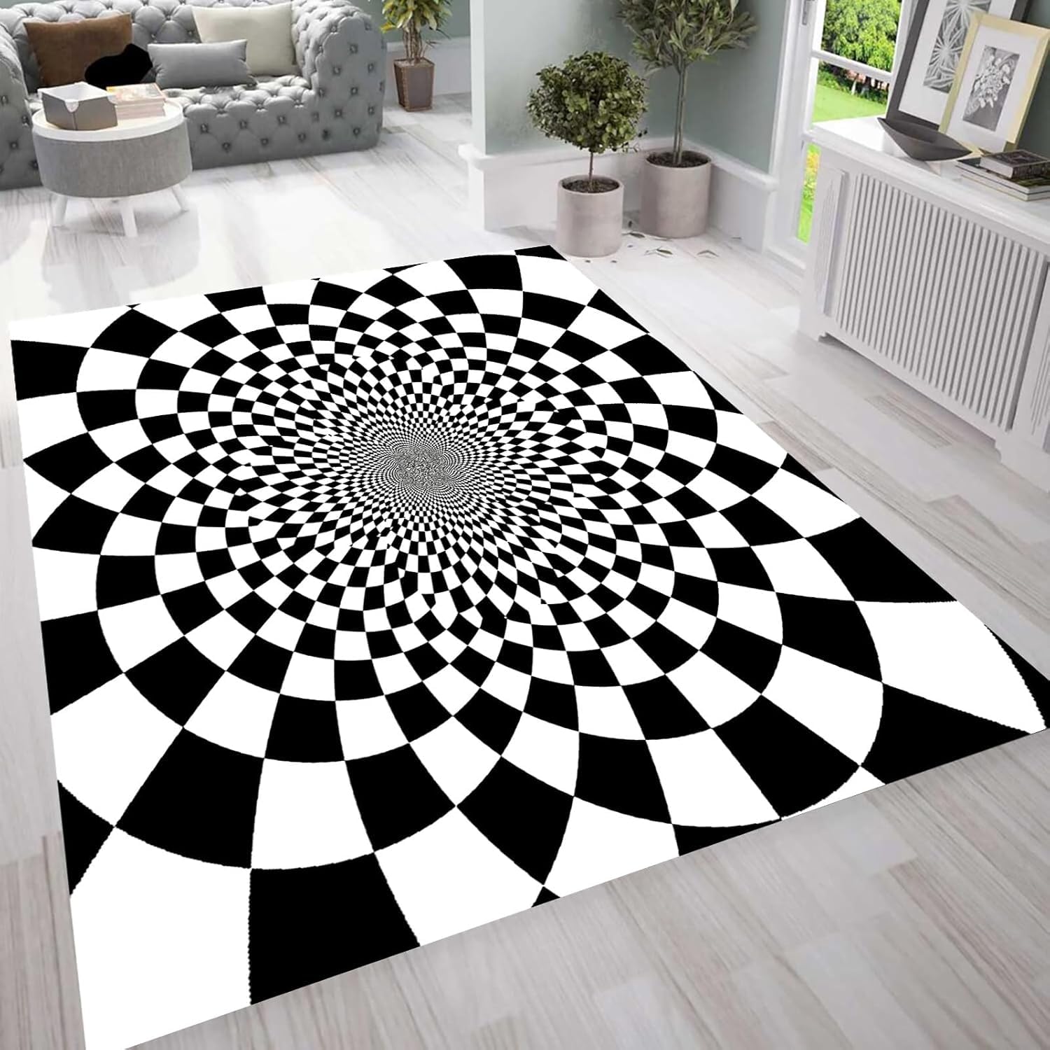 Tapis chambre enfant lavable 140x200 géométrique abstrait et antidérapant