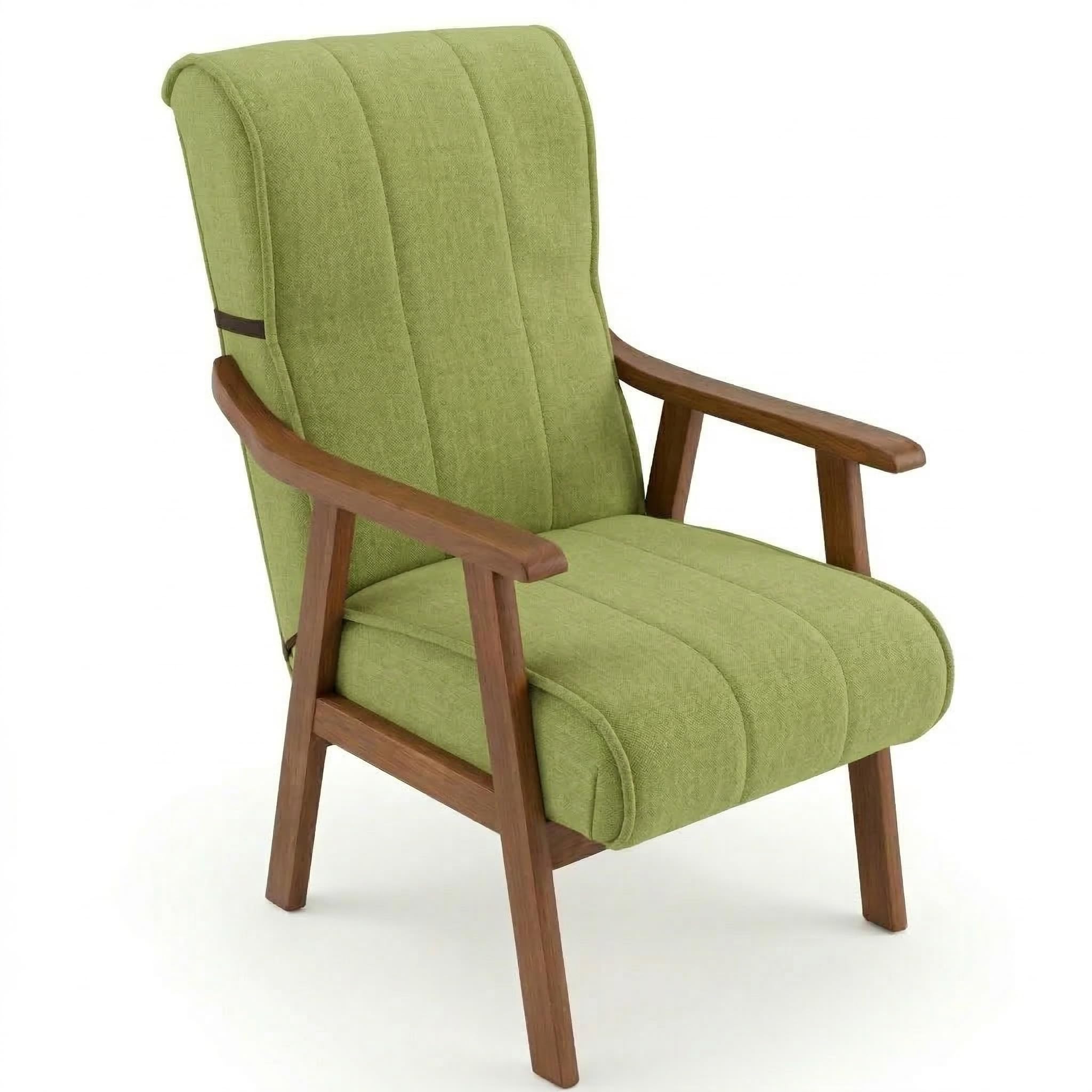 Sillón Clásico | Sillon Relax | Clasico - Brazos Madera | Ideal Lactancia, Lectura o Decoracion | Tapizado en Tela Antimanchas Ancho 60 Fondo 70 Alto 105
