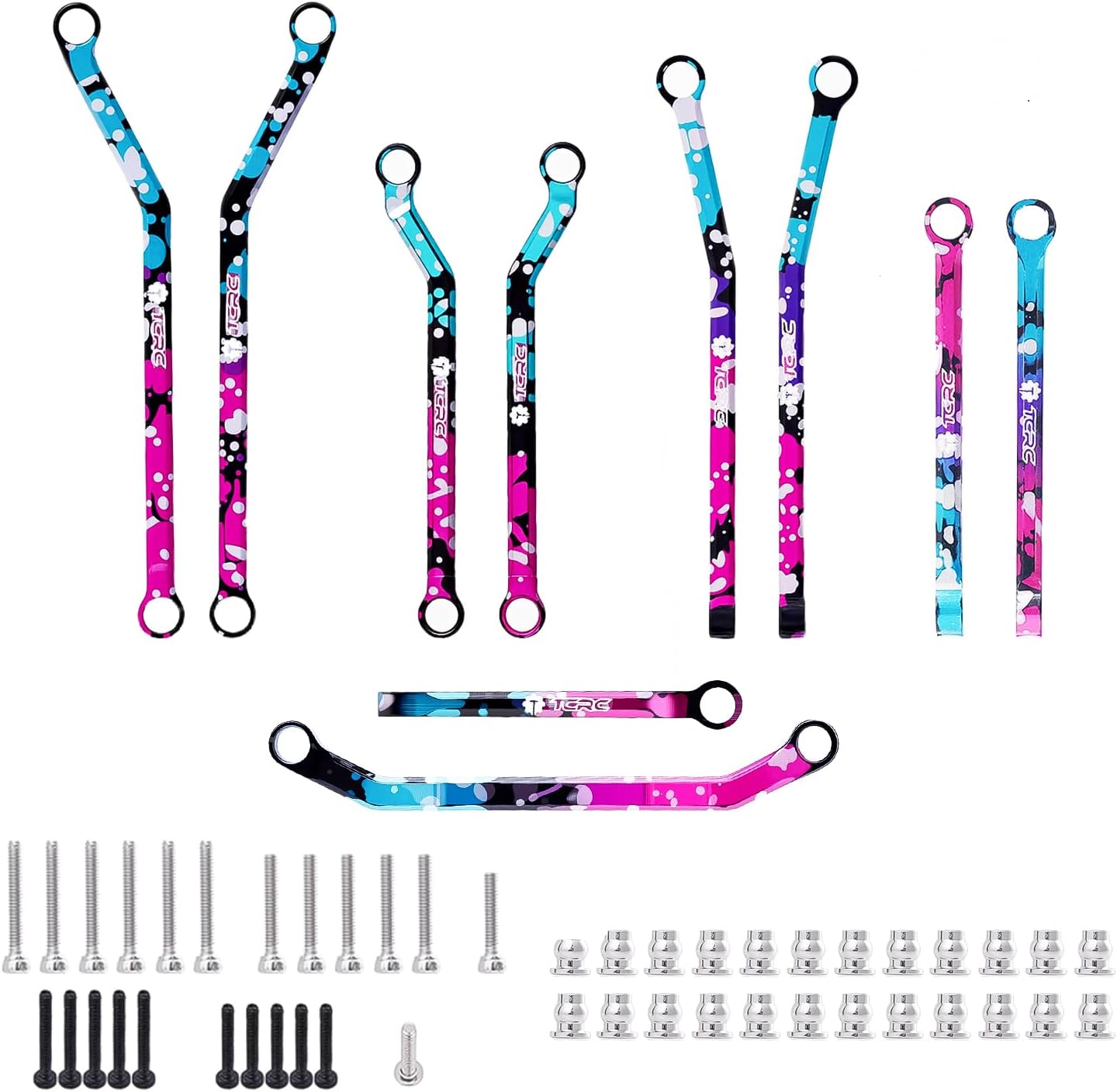 Splash Anodizing Aluminum High Clearance Chassis Links Set for Axial SCX30 1/30 RC Crawler Car Upgrades