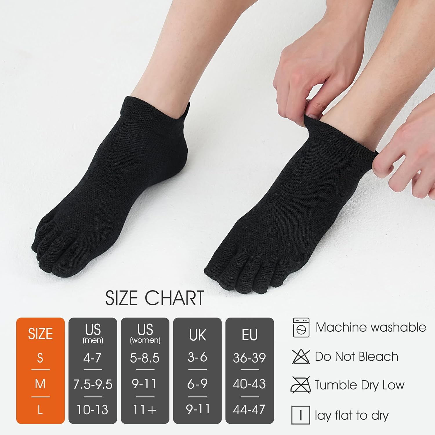 Merino Wool Toe Socks for Men and Women Athletic Runing Ankle Five Finger Socks - Image 6