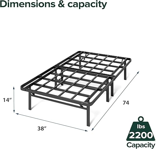 Miniatura 2 de Base de 14 pulgadas para colchón Zinus Elite SmartBase  para grande y alto  soporte extra firme  base de cama plataforma  reemplazo de box spring