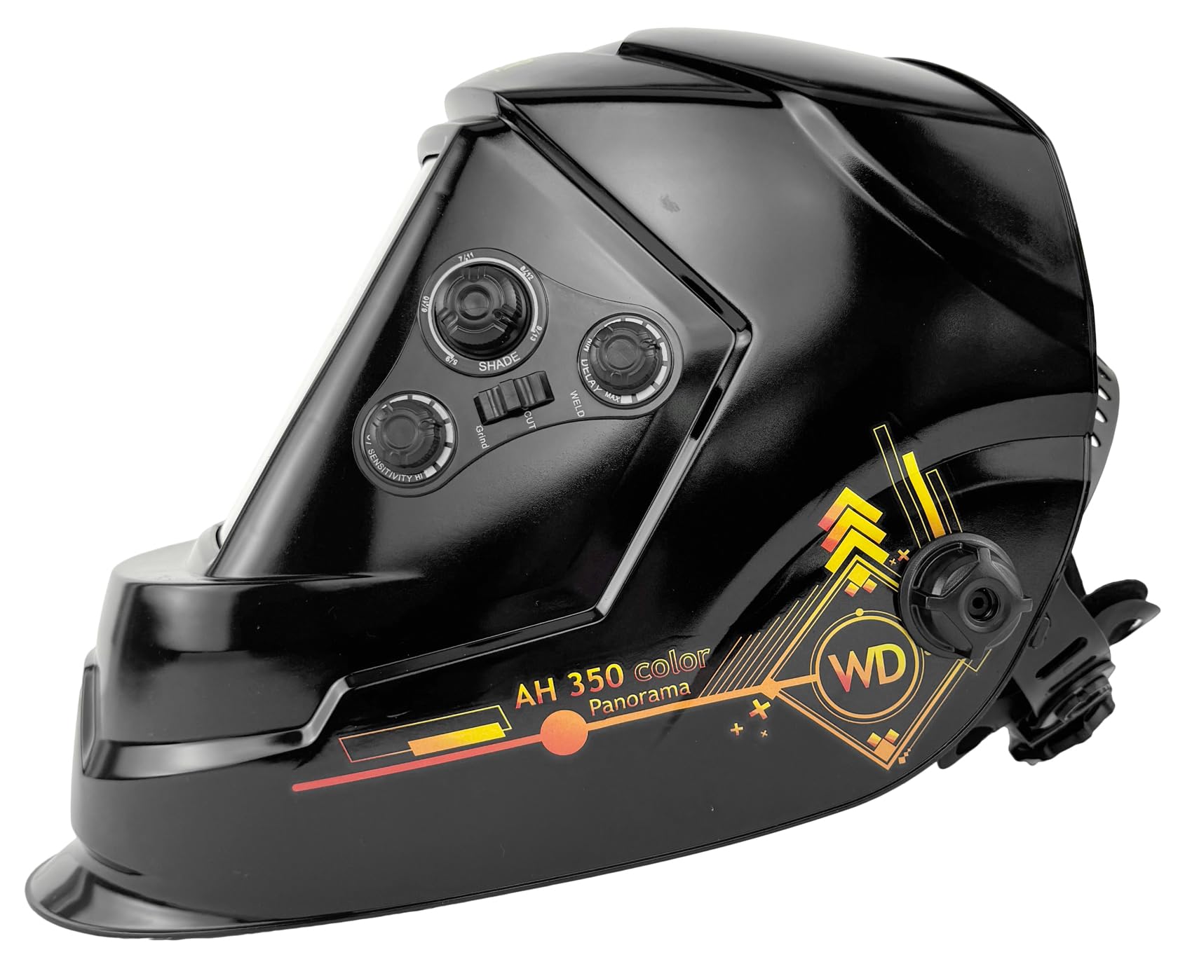 WELDINGER AH 350 real color Automatik-Schweißhelm solar Dunkelstufe DIN 5-13 farbecht Panoramasichtfenster