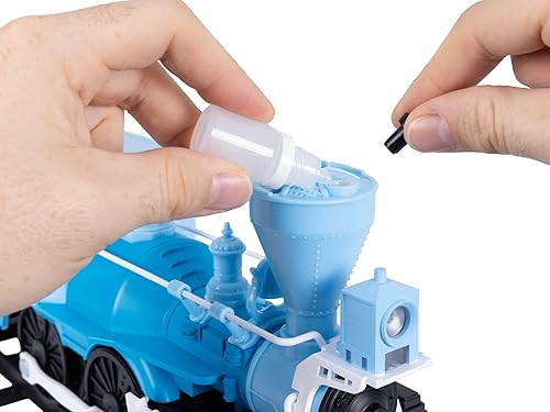 Miniatura 10 de Lionel Juego de tren de juguete de Frozen de Disney a pilas con Bluetooth, locomotora, vagones de tren y pista con sonidos auténticos de tren, luces