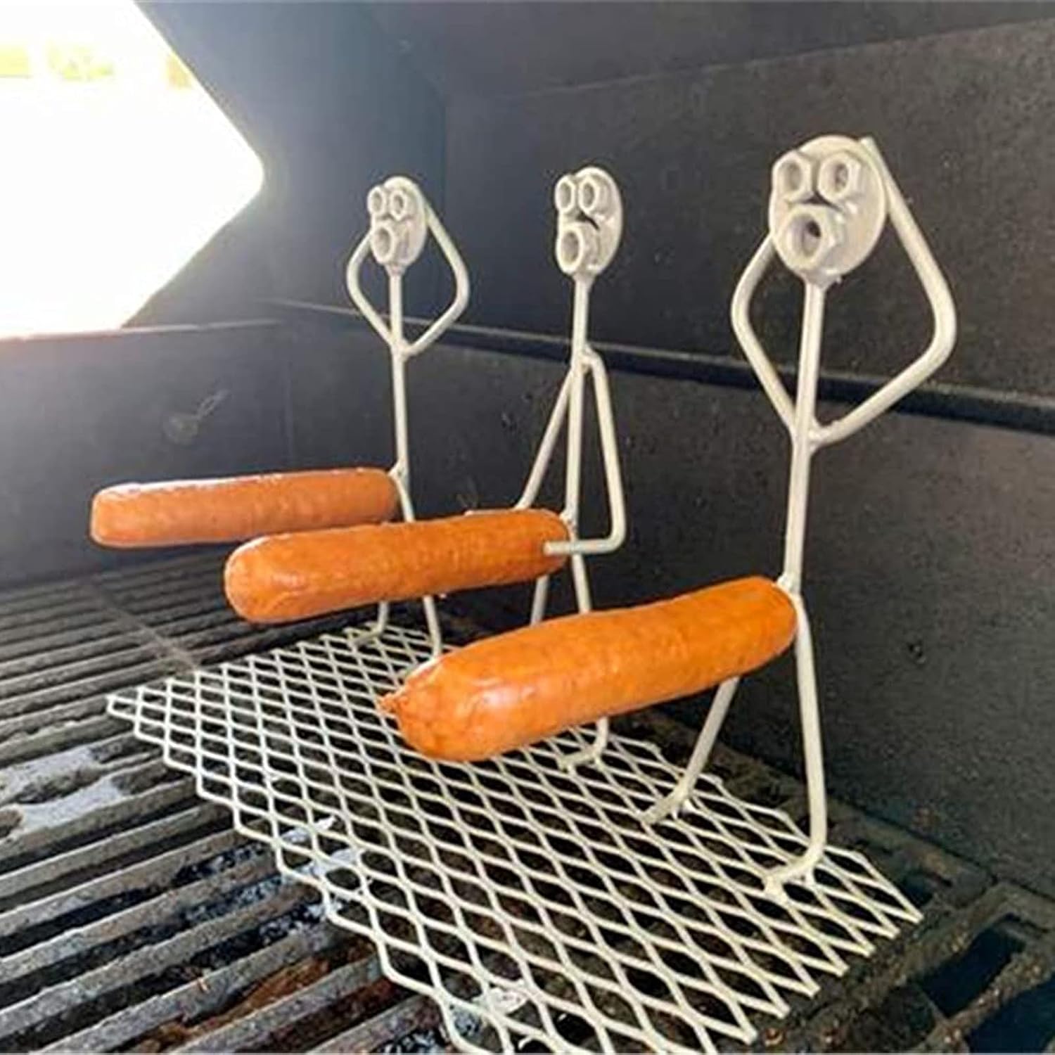 Stainless Steel Hot Dog Marshmallow Roasting Stick,Novelty Boy Girl Shaped Roasters,Funny Metal Craft Barbecue Forks for Campfire,Bonfire and Grill(Three Idiots-1PC) : Patio, Lawn & Garden