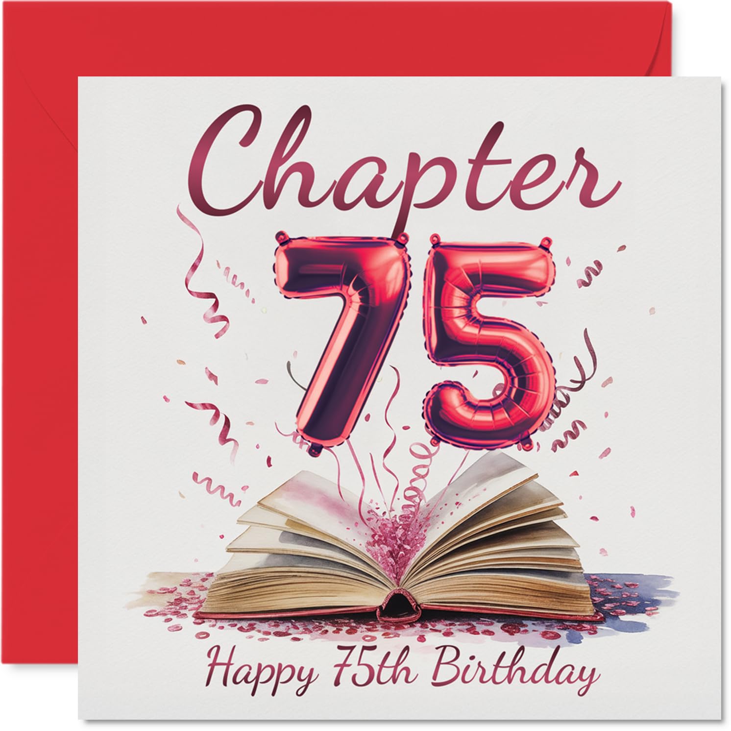 75th Birthday Cards for Men Women - Start of Another Chapter - Happy Birthday Card for 75 Year Old Man Woman Sister Grandad Nan Nanny, 145mm Bday Greeting Cards