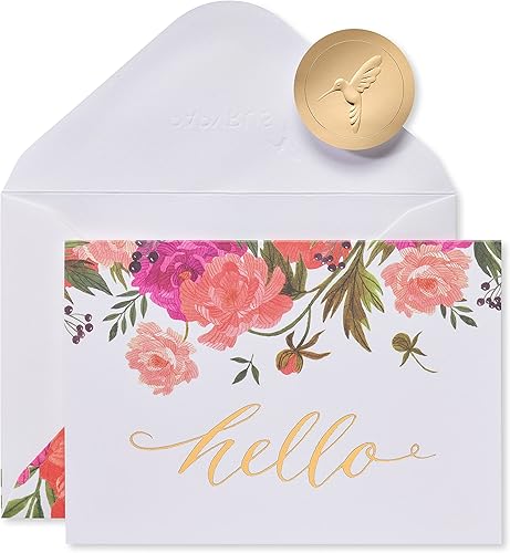 Papyrus Tarjetas en blanco con sobres, saludo floral (14 unidades)