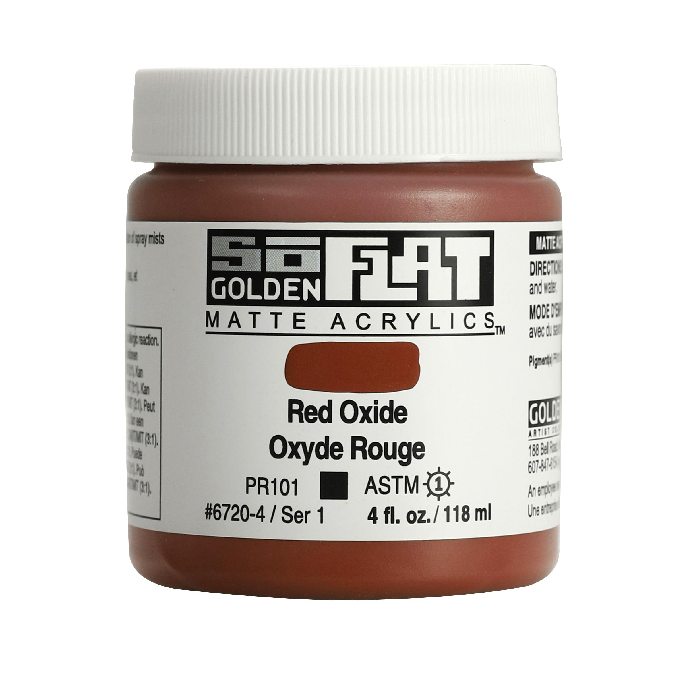 Golden Red Oxide : Soflat : Matte Acrylic Paint : 118Ml :