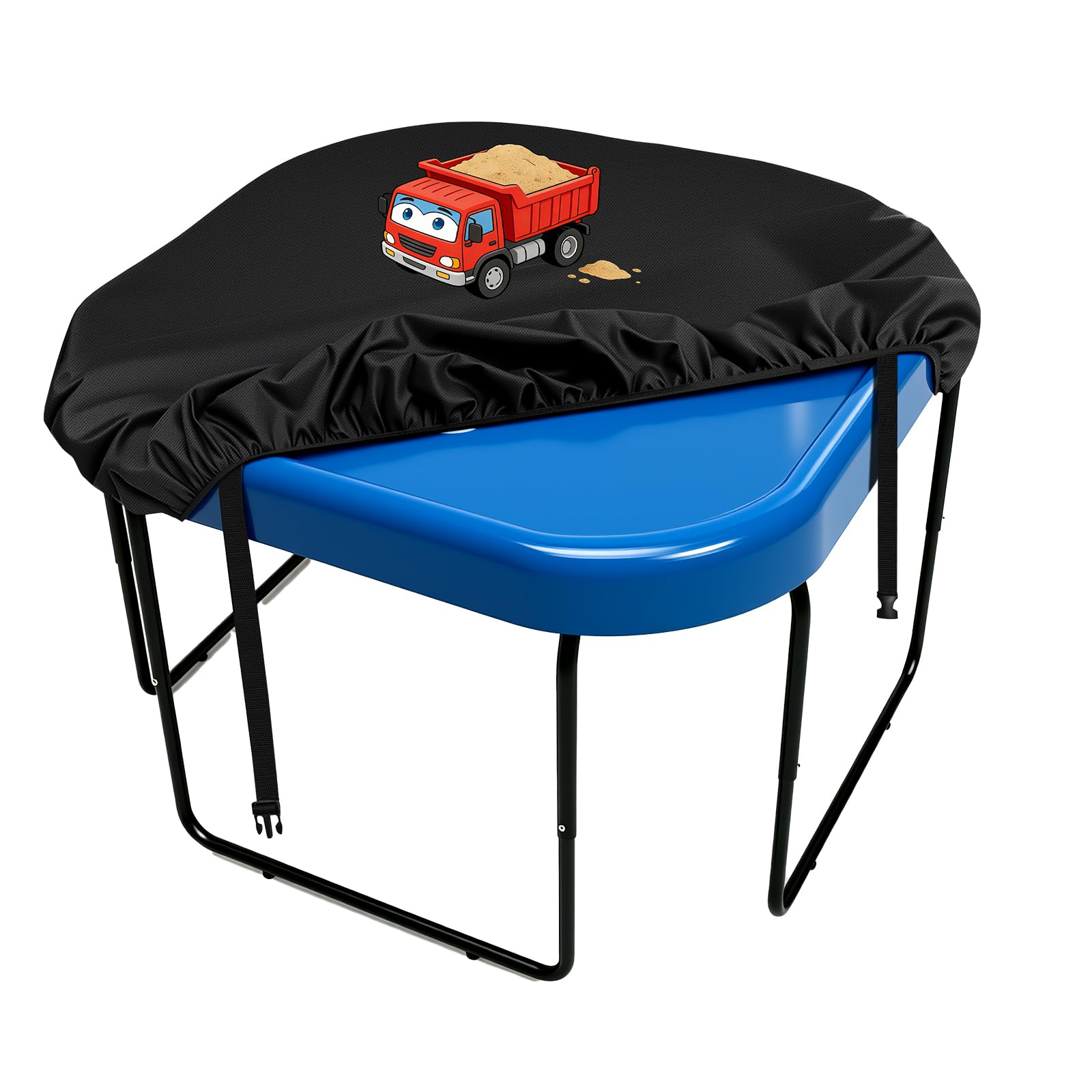 Kovshuiwe Cartoon Print Red Car Tuff Tray Cover 75x75x10cm - Black - Waterproof -Windproof Elastic Helm- Universal Fit 70cm/60cm Tuff Tray Size