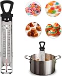 Deep Fry & Candy Thermometer – Stainless Steel, Waterproof with Adjustable Clip & Cool-Touch Handle, 100–400°F / 40–200°C, for Frying, Jam, Syrup, Baking & Sugar Cooking