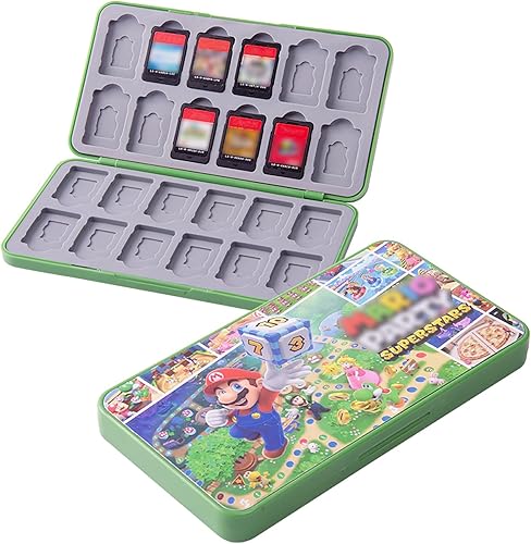 PERFECTSIGHT Bonita funda para tarjetas de juego Switch compatible con Nintendo SwitchLiteOLED 24 funda de cartucho para tarjetas de juego y