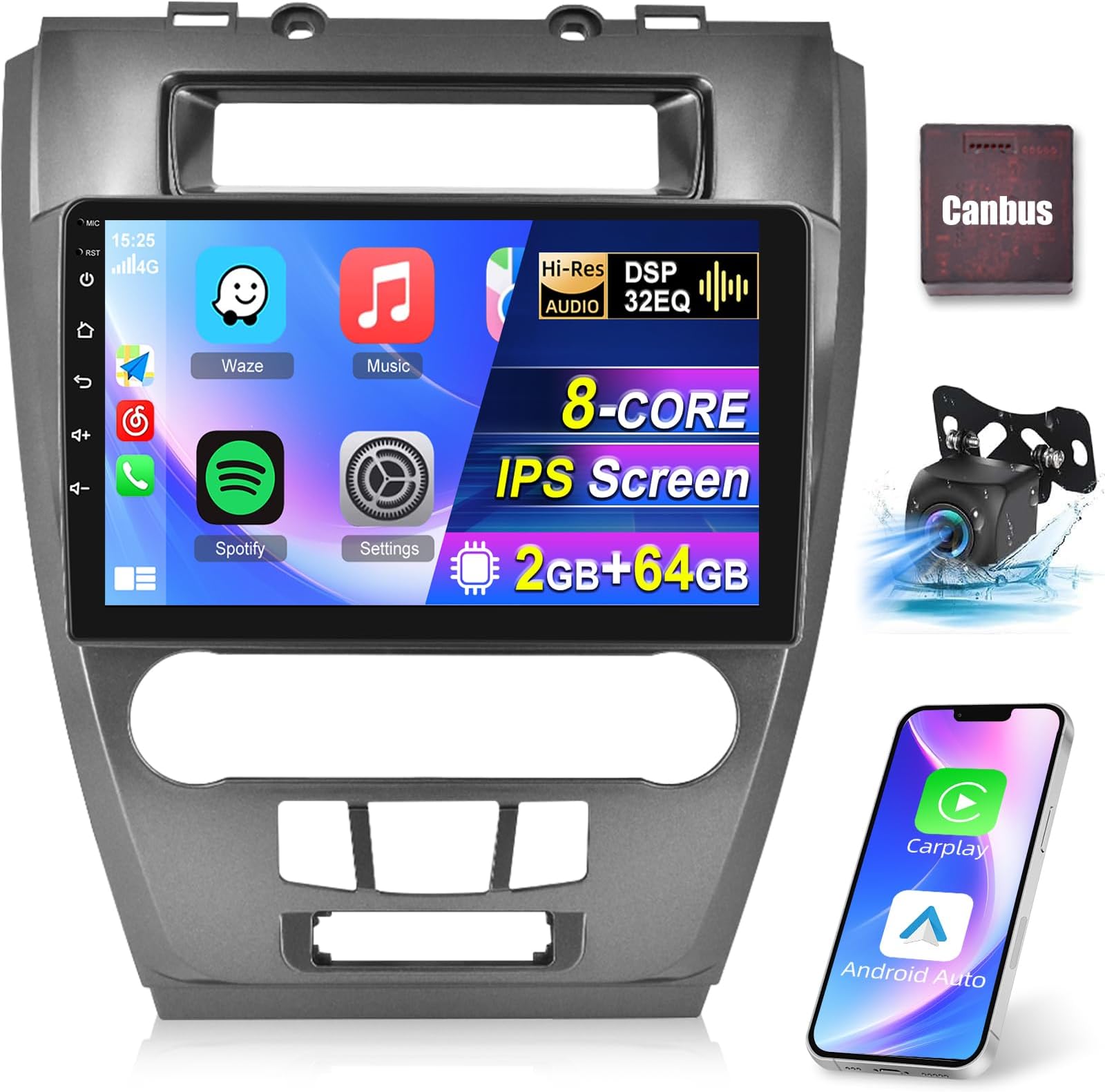 10" Android 13 Car Stereo For Ford Fusion/Mondeo/Mustang (2009-2012) | Wireless CarPlay, Android Auto, Backup Camera