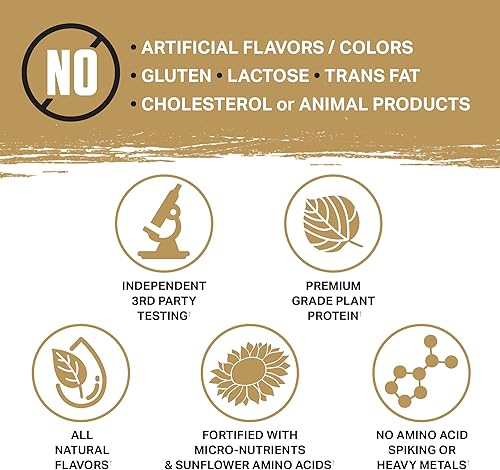 Miniatura 4 de Ambrosia Planta - Polvo de proteína a base de plantas 20g Polvo de proteína vegana sin lácteos con aminoácidos BCAA Apto para dieta cetogénica