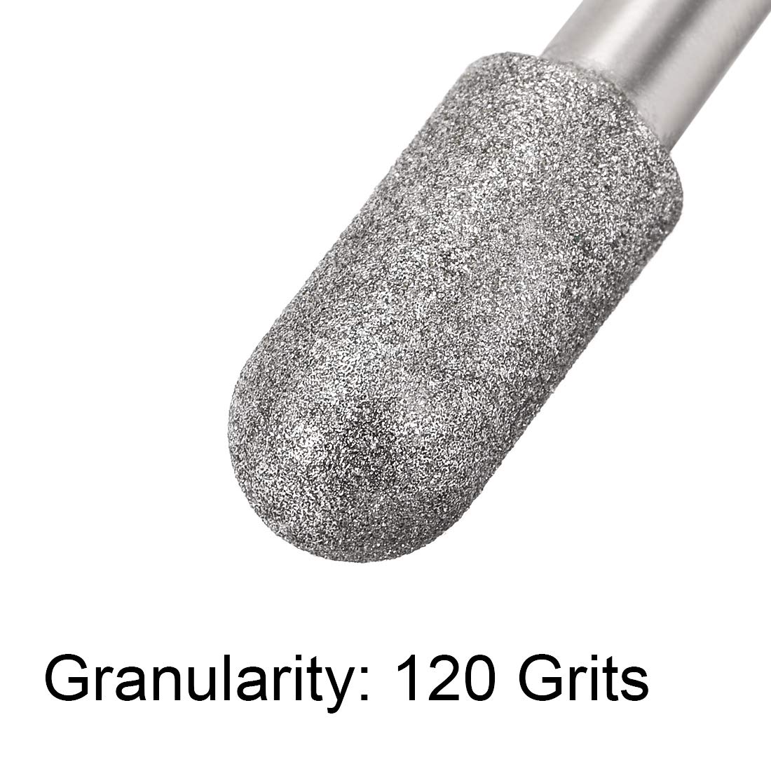 uxcell Diamond Burrs Grinding Drill Bits for Carving Rotary Tool 1/4-Inch Shank 10mm Cylindrical Ball Nose 120 Grit 10 Pcs — Amazon image 4