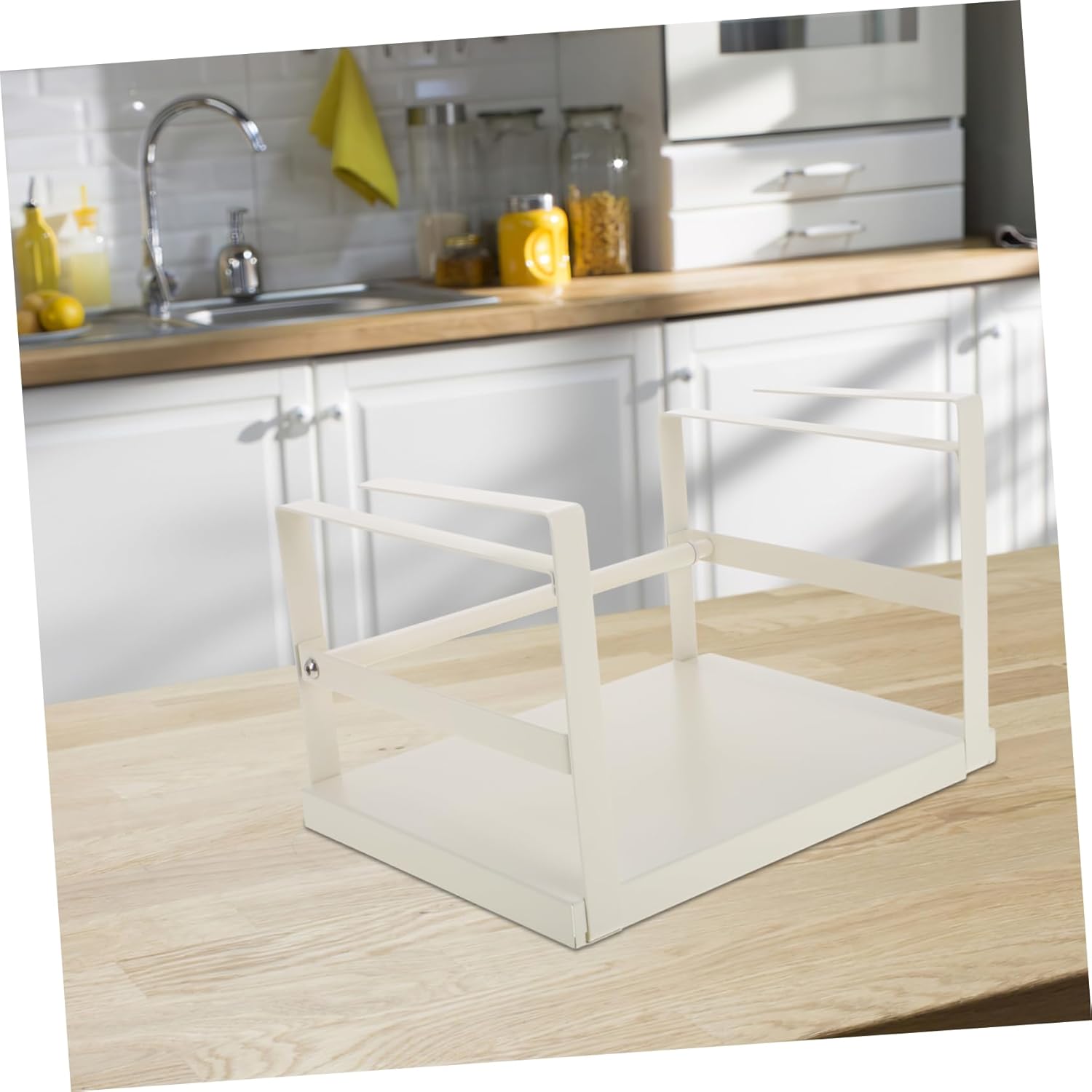 Cabinet Hanging Shelving Retractable Rack under Shelf Spice Rack Expandable Kitchen Storage Basket for Pantry and Desk