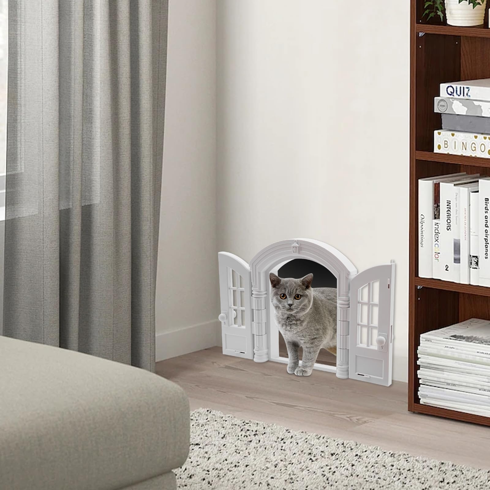 Porta per gatti, porta interna per gatti, 24 x 27,3 cm, per animali domestici di medie dimensioni