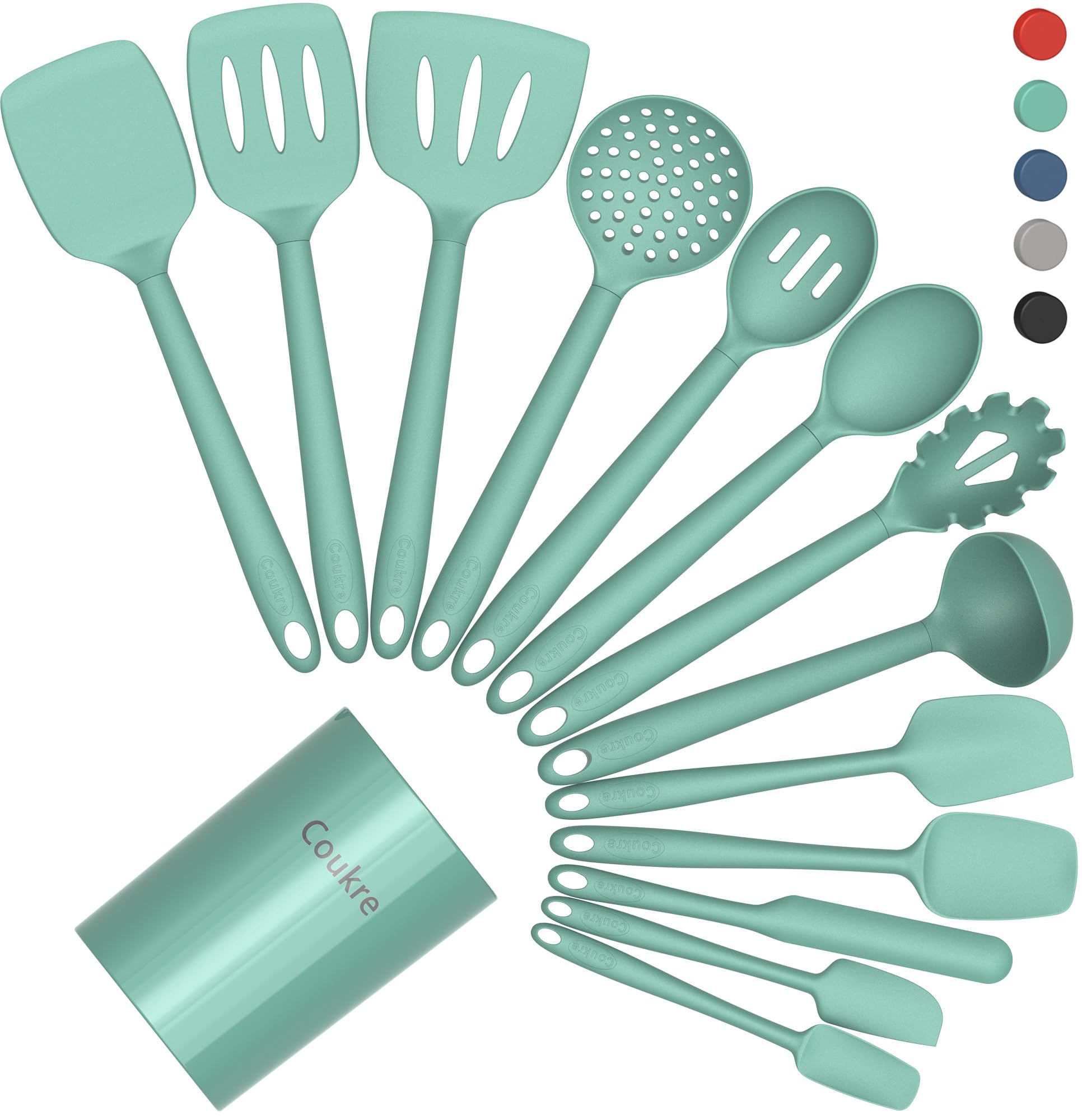 Coukre 14-Piece Silicone Utensil Set - Heat Resistant -10