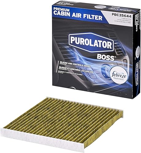 Purolator PBC35644 PurolatorBOSS - Filtro de aire de cabina prémium con frescura Febreze para Toyota seleccionado, Dodge, Pontiac