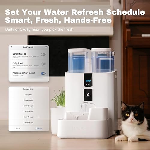Miniatura 2 de Fuente automática de agua para gatos de 10 L338 onzas, autolenado y limpieza, dispensador de agua para mascotas con sistema de filtro para perros,
