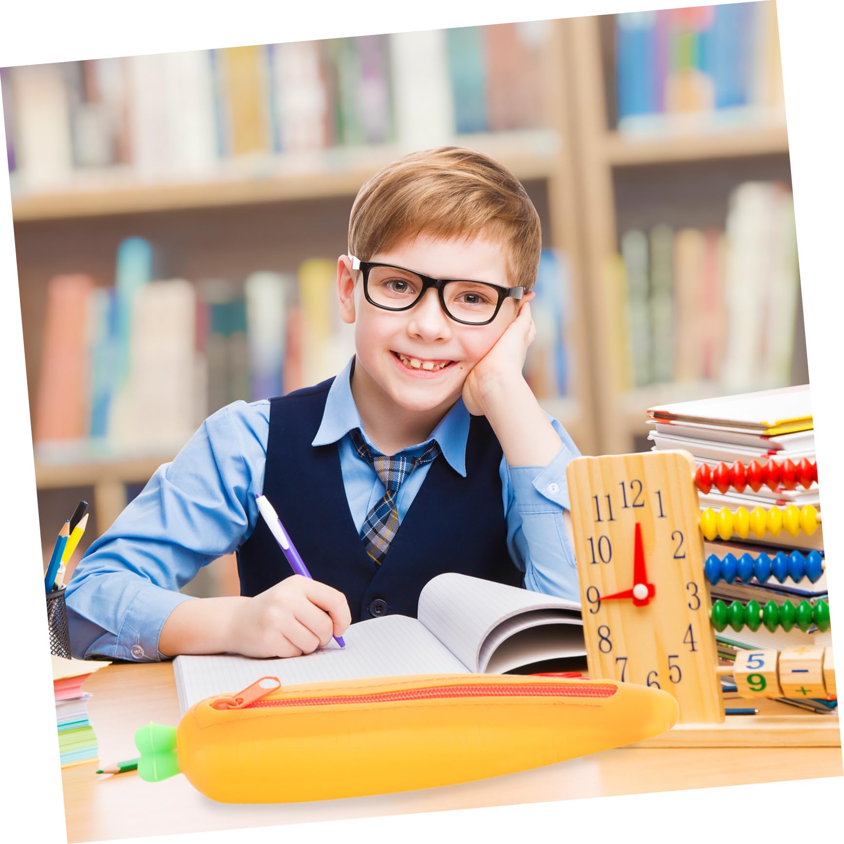 LALAFINA 6pezzi Astuccio Silicone Portapenne Per Organizer Per Cancelleria Scuola e